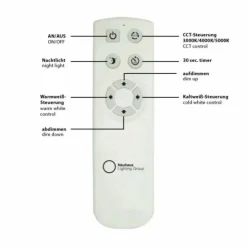 Luminaires Leuchten Direkt Éclairage Led|Plafonnier Leuchten-Direkt JONAS LED Acier brossé, Blanc, 1 lumière, Télécommandes
