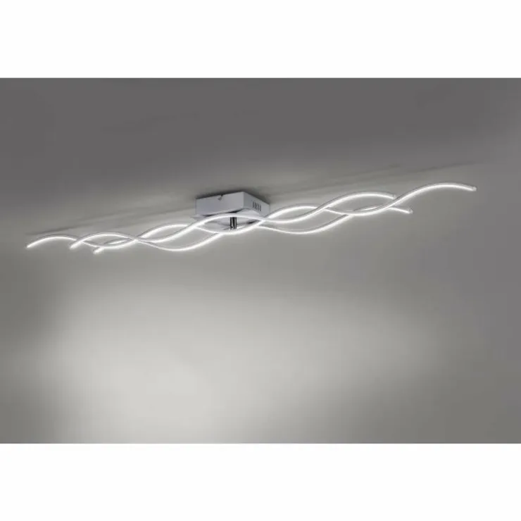 Luminaires Leuchten Direkt Éclairage Led|Plafonnier Leuchten-Direkt Wave LED Acier inoxydable, 3 lumières