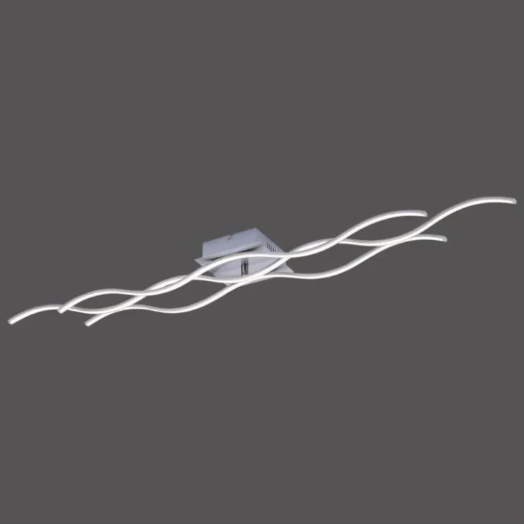 Luminaires Leuchten Direkt Éclairage Led|Plafonnier Leuchten-Direkt Wave LED Acier inoxydable, 3 lumières