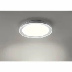 Plafonnier Leuchten-Direkt MEDION-LARS LED Chrome, 1 lumière, Changeur de couleurs