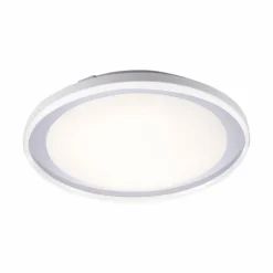 Plafonnier Leuchten-Direkt MEDION-LARS LED Chrome, 1 lumière, Changeur de couleurs