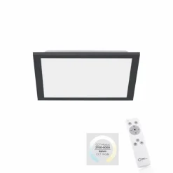Luminaires Leuchten Direkt Éclairage Led|Plafonnier Leuchten-Direkt FLAT LED Noir, 1 lumière, Télécommandes