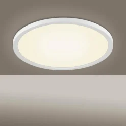 Luminaires Leuchten Direkt Éclairage Led|Plafonnier Leuchten-Direkt FLAT LED Blanc, 1 lumière, Télécommandes
