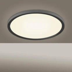 Luminaires Leuchten Direkt Éclairage Led|Plafonnier Leuchten-Direkt FLAT LED Noir, 1 lumière, Télécommandes
