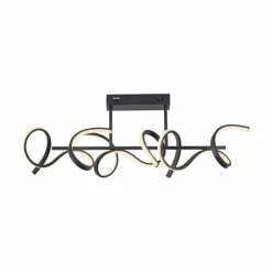 Luminaires Leuchten Direkt Éclairage Led|Plafonnier Leuchten-Direkt CURLS LED Noir, 3 lumières
