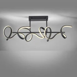 Luminaires Leuchten Direkt Éclairage Led|Plafonnier Leuchten-Direkt CURLS LED Noir, 3 lumières