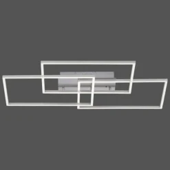 Luminaires Leuchten Direkt Éclairage Led|Plafonnier Leuchten-Direkt IVEN LED Nickel mat, 3 lumières, Télécommandes