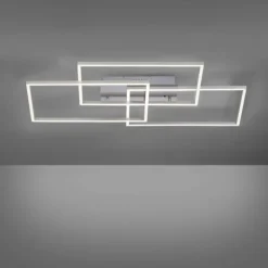 Luminaires Leuchten Direkt Éclairage Led|Plafonnier Leuchten-Direkt IVEN LED Nickel mat, 3 lumières, Télécommandes