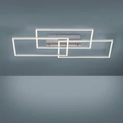 Luminaires Leuchten Direkt Éclairage Led|Plafonnier Leuchten-Direkt IVEN LED Nickel mat, 3 lumières, Télécommandes