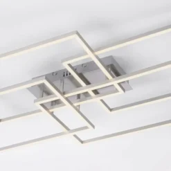 Luminaires Leuchten Direkt Éclairage Led|Plafonnier Leuchten-Direkt IVEN LED Nickel mat, 4 lumières, Télécommandes