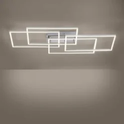 Luminaires Leuchten Direkt Éclairage Led|Plafonnier Leuchten-Direkt IVEN LED Nickel mat, 4 lumières, Télécommandes