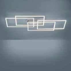 Luminaires Leuchten Direkt Éclairage Led|Plafonnier Leuchten-Direkt IVEN LED Nickel mat, 4 lumières, Télécommandes