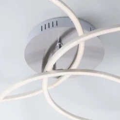 Luminaires Leuchten Direkt Éclairage Led|Plafonnier Leuchten-Direkt IVANKA LED Nickel mat, 3 lumières