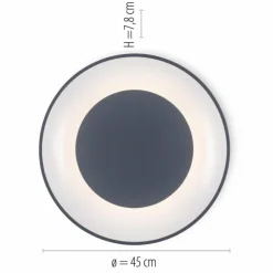 Luminaires Leuchten Direkt Éclairage Led|Plafonnier Leuchten-Direkt ANIKA LED Anthracite, 1 lumière, Télécommandes