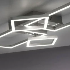 Luminaires Leuchten Direkt Éclairage Led|Plafonnier Leuchten-Direkt IVEN LED Acier brossé, 2 lumières