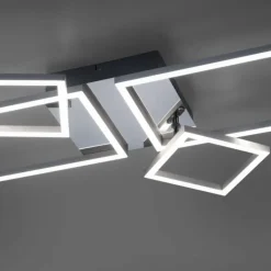 Luminaires Leuchten Direkt Éclairage Led|Plafonnier Leuchten-Direkt IVEN LED Acier brossé, 2 lumières
