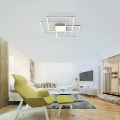 Luminaires Leuchten Direkt Éclairage Led|Plafonnier Leuchten-Direkt ASMIN LED Acier brossé, 3 lumières, Télécommandes