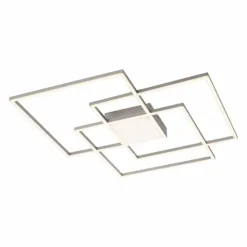 Luminaires Leuchten Direkt Éclairage Led|Plafonnier Leuchten-Direkt ASMIN LED Acier brossé, 3 lumières, Télécommandes