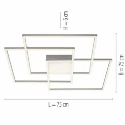 Luminaires Leuchten Direkt Éclairage Led|Plafonnier Leuchten-Direkt ASMIN LED Acier brossé, 3 lumières, Télécommandes