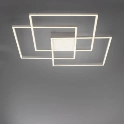 Luminaires Leuchten Direkt Éclairage Led|Plafonnier Leuchten-Direkt ASMIN LED Acier brossé, 3 lumières, Télécommandes
