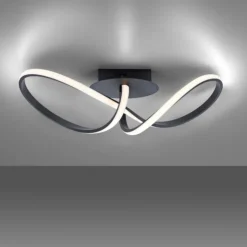 Luminaires Leuchten Direkt Éclairage Led|Plafonnier Leuchten-Direkt MARIA LED Noir, 1 lumière