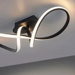 Luminaires Leuchten Direkt Éclairage Led|Plafonnier Leuchten-Direkt MARIA LED Noir, 1 lumière