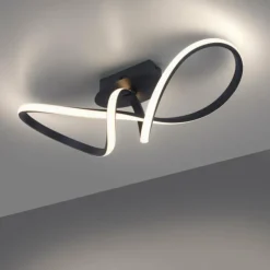 Luminaires Leuchten Direkt Éclairage Led|Plafonnier Leuchten-Direkt MARIA LED Noir, 1 lumière
