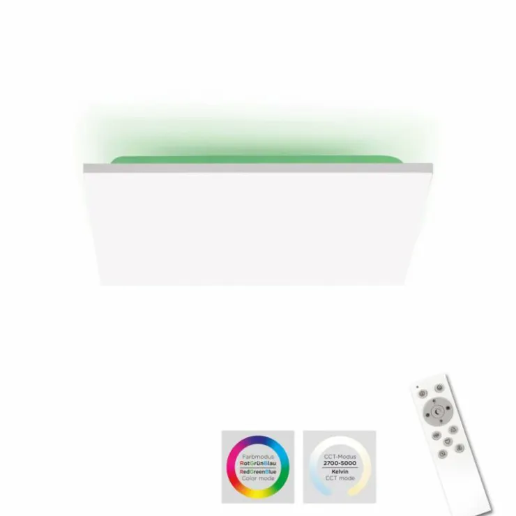 Luminaires Leuchten Direkt Éclairage Led|Plafonnier Leuchten-Direkt GUSTAV LED Blanc, 1 lumière, Télécommandes, Changeur de couleurs