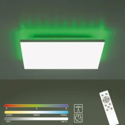 Luminaires Leuchten Direkt Éclairage Led|Plafonnier Leuchten-Direkt GUSTAV LED Blanc, 1 lumière, Télécommandes, Changeur de couleurs