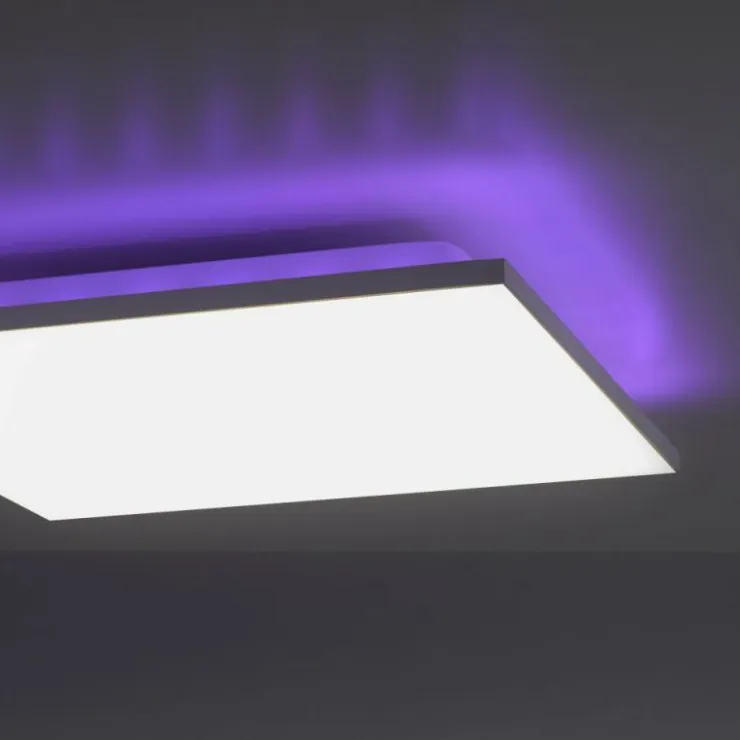 Luminaires Leuchten Direkt Éclairage Led|Plafonnier Leuchten-Direkt GUSTAV LED Blanc, 1 lumière, Télécommandes, Changeur de couleurs