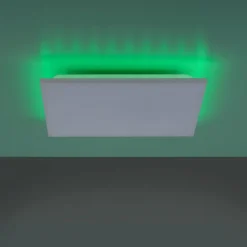 Luminaires Leuchten Direkt Éclairage Led|Plafonnier Leuchten-Direkt GUSTAV LED Blanc, 1 lumière, Télécommandes, Changeur de couleurs