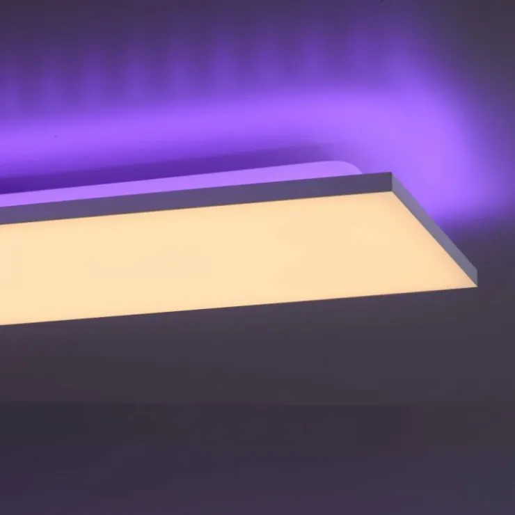 Luminaires Leuchten Direkt Éclairage Led|Plafonnier Leuchten-Direkt GUSTAV LED Blanc, 1 lumière, Télécommandes, Changeur de couleurs