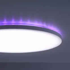 Luminaires Leuchten Direkt Éclairage Led|Plafonnier Leuchten-Direkt GUSTAV LED Blanc, 1 lumière, Télécommandes, Changeur de couleurs