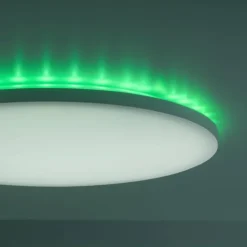 Luminaires Leuchten Direkt Éclairage Led|Plafonnier Leuchten-Direkt GUSTAV LED Blanc, 1 lumière, Télécommandes, Changeur de couleurs
