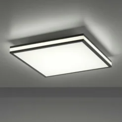 Luminaires Leuchten Direkt Éclairage Led|Plafonnier Leuchten-Direkt MARIO BLACK LED Noir, 1 lumière, Télécommandes, Changeur de couleurs