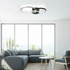Luminaires Leuchten Direkt Éclairage Led|Plafonnier Leuchten-Direkt PAPILON LED Noir, 1 lumière