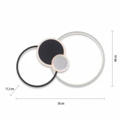 Luminaires Leuchten Direkt Éclairage Led|Plafonnier Leuchten-Direkt PAPILON LED Noir, 1 lumière