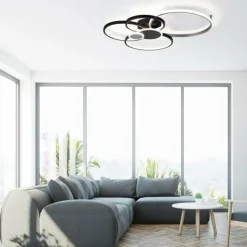 Luminaires Leuchten Direkt Éclairage Led|Plafonnier Leuchten-Direkt PAPILON LED Noir, 1 lumière