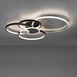 Luminaires Leuchten Direkt Éclairage Led|Plafonnier Leuchten-Direkt PAPILON LED Noir, 1 lumière