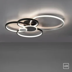 Luminaires Leuchten Direkt Éclairage Led|Plafonnier Leuchten-Direkt PAPILON LED Noir, 1 lumière