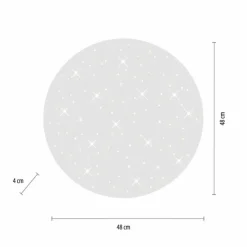 Luminaires Leuchten Direkt Éclairage Led|Plafonnier Leuchten-Direkt SPARKLE LED Blanc, 1 lumière, Télécommandes