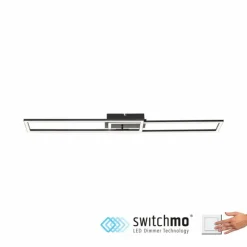 Luminaires Leuchten Direkt Éclairage Led|Plafonnier Leuchten-Direkt IVEN LED Noir, 1 lumière, Télécommandes
