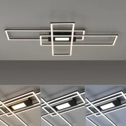 Luminaires Leuchten Direkt Éclairage Led|Plafonnier Leuchten-Direkt ASMIN LED Noir, 1 lumière, Télécommandes