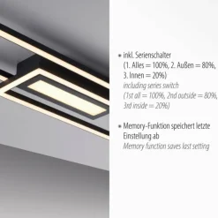 Luminaires Leuchten Direkt Éclairage Led|Plafonnier Leuchten-Direkt ASMIN LED Noir, 1 lumière