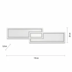 Luminaires Leuchten Direkt Éclairage Led|Plafonnier Leuchten-Direkt EDGING LED Blanc, 1 lumière, Télécommandes