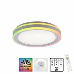Luminaires Leuchten Direkt Éclairage Led|Plafonnier Leuchten-Direkt SPHERIC LED Blanc, 2 lumières, Télécommandes, Changeur de couleurs