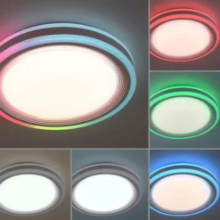 Luminaires Leuchten Direkt Éclairage Led|Plafonnier Leuchten-Direkt SPHERIC LED Blanc, 2 lumières, Télécommandes, Changeur de couleurs