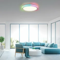 Luminaires Leuchten Direkt Éclairage Led|Plafonnier Leuchten-Direkt SPHERIC LED Blanc, 2 lumières, Télécommandes, Changeur de couleurs