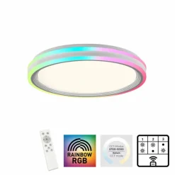 Luminaires Leuchten Direkt Éclairage Led|Plafonnier Leuchten-Direkt SPHERIC LED Blanc, 2 lumières, Télécommandes, Changeur de couleurs