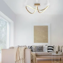 Luminaires Leuchten Direkt Éclairage Led|Plafonnier Leuchten-Direkt MARIA LED Laiton, 1 lumière